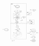 Rewind Starter Diagram and Parts List for 09B902-1652-B2  Briggs and Stratton Engine
